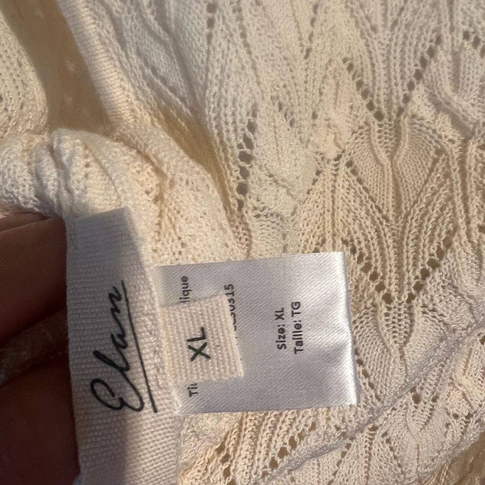 Vici Cream Crochet Knit Swim Coverup Dress - Picture 11 of 11